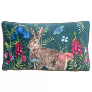 Image of Willow Rabbit Cushion Multi / 30 x 50cm / Polyester Filled