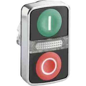 Image of Schneider Electric Harmony ZB4BW7A3741 Double head pushbutton Green, Red