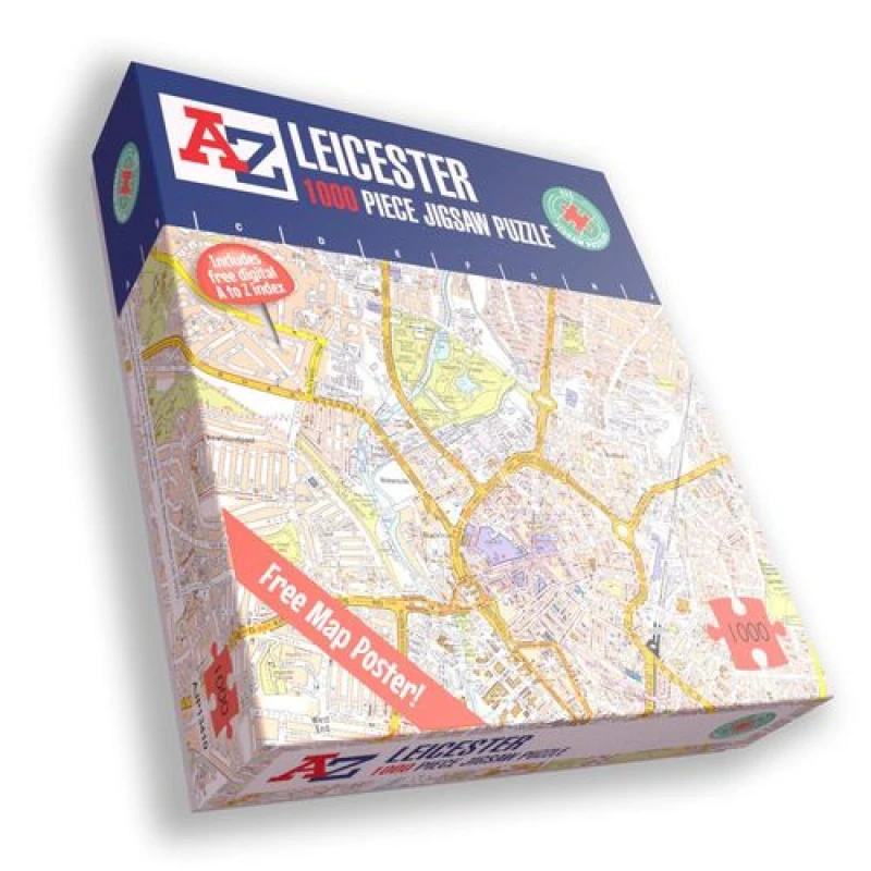 Image of A to Z A to Z Map of Leicester 1000 Piece Jigsaw Puzzle