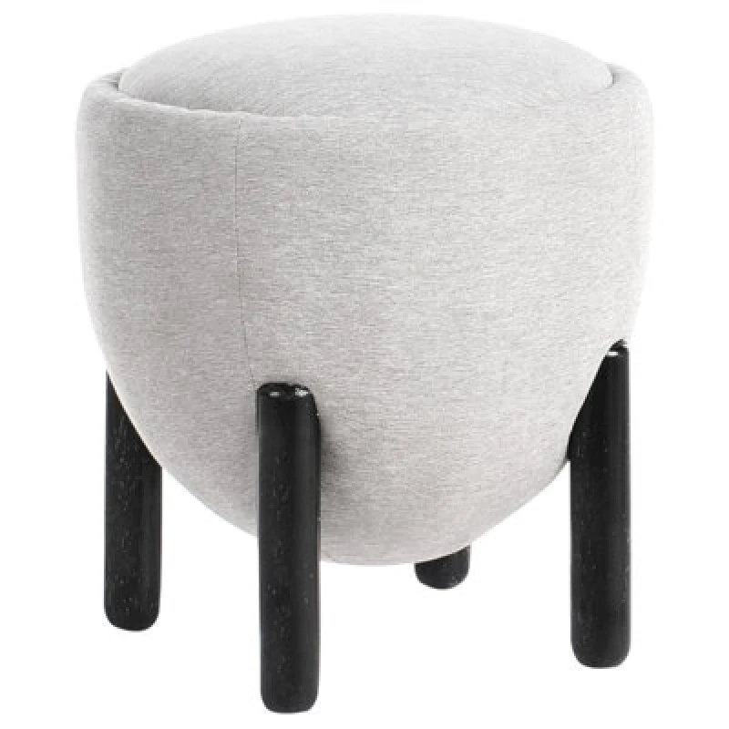 Image of Beliani Pouffe Archie Faux Linen Grey