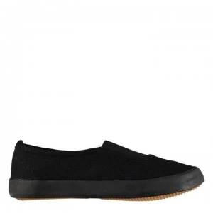 Image of Slazenger BTS Slip On Children Canvas Shoes - Black