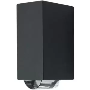 Image of Agner - LED 2 Light Outdoor Wall Light Graphite IP54 - Elstead