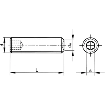 Image of M6X35 Skt Set Screw - Plain Cup (GR-45H) (14.9)