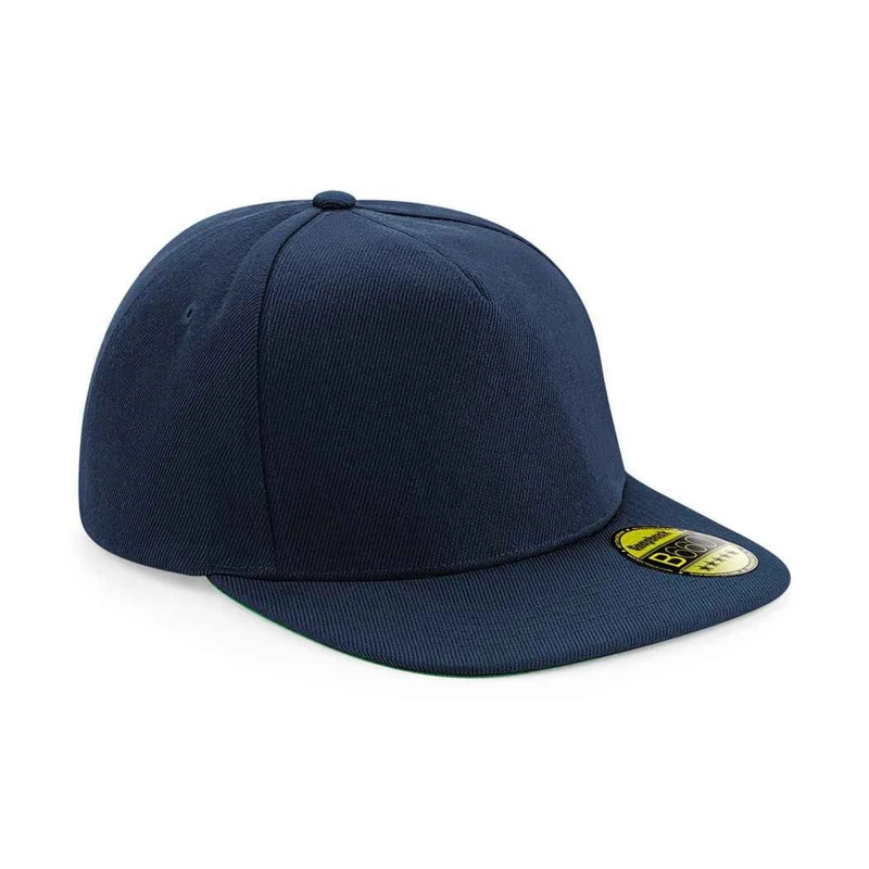 Image of Beechfield Womens Original Flat Peak Snapback Cap in Dark Navy Dark Navy Female One Size