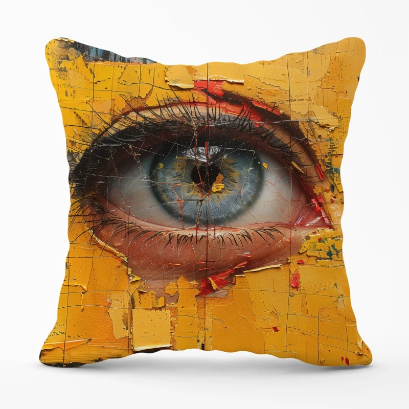 Image of Warren Reed - Designer Ethereal Gaze Cushions Size: 60cm x 60cm Multicolor Unisex 60cm x 60 cm
