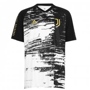 Image of adidas Juventus Pre Match Shirt 2020 2021 Mens - White/Black