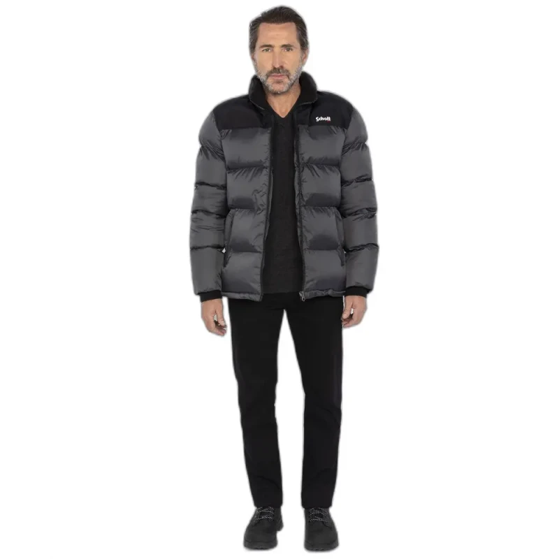 Image of Schott Yoke and embroidery jacket Schott Gris Female L