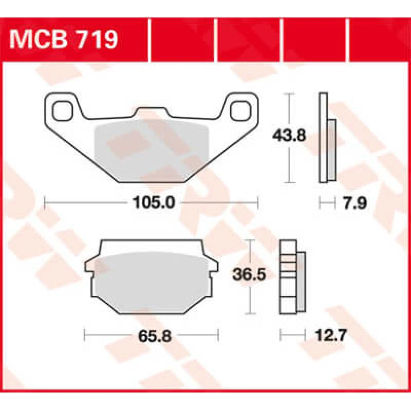 Image of TRW Lucas Brake pad MCB719