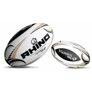 Image of Rhino Guinness Pro12 White Replica Rugby Ball Mini