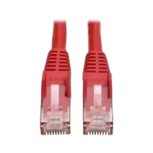 Image of Tripp Lite N201-010-RD Cat6 Gigabit Snagless Molded (UTP) Ethernet Cable (RJ45 M/M) Red 10 ft. (3.05 m)