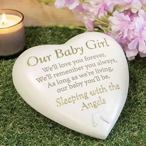 Image of Thought Of You Graveside Heart Memorial - Our Baby Girl