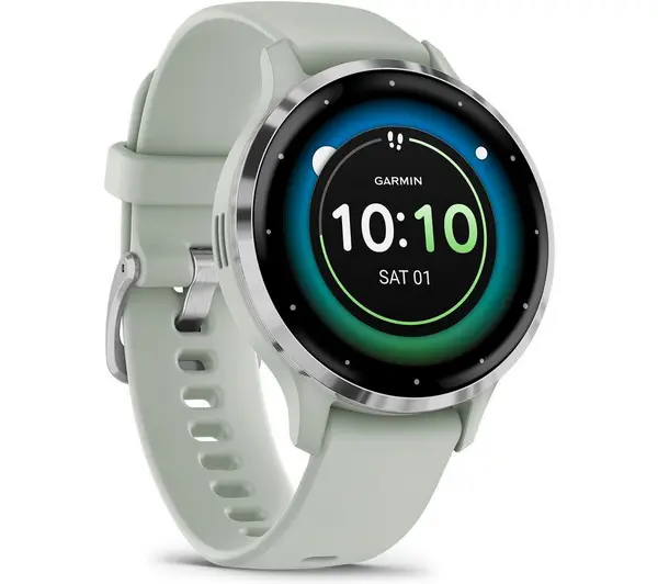 Image of Garmin Venu 3S - Silver & Sage Grey, Green,Silver/Grey 753759314781