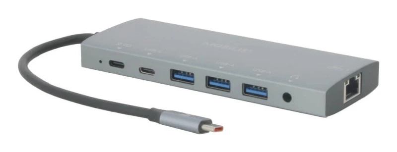 Image of Mobilis Mobilis 020028 laptop dock/port replicator Wired USB 3.2 Gen 1 (3.1 Gen 1) Type-C Grey 020028