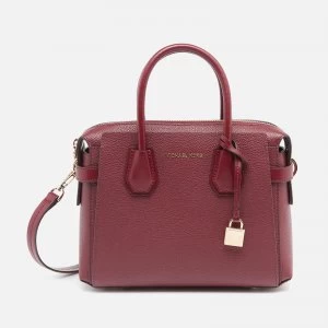 Image of Michael Kors Womens Mercer Belted Small Satchel - Dark Berry