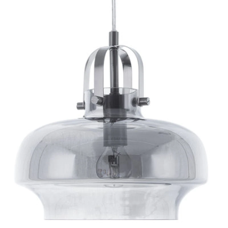Image of Beliani Pendant Lamp Wiltz Glass Light Grey