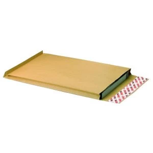 Image of New Guardian C4 25mm Gusseted Peel and Seal Envelopes 130gsm Manilla Pack of 100