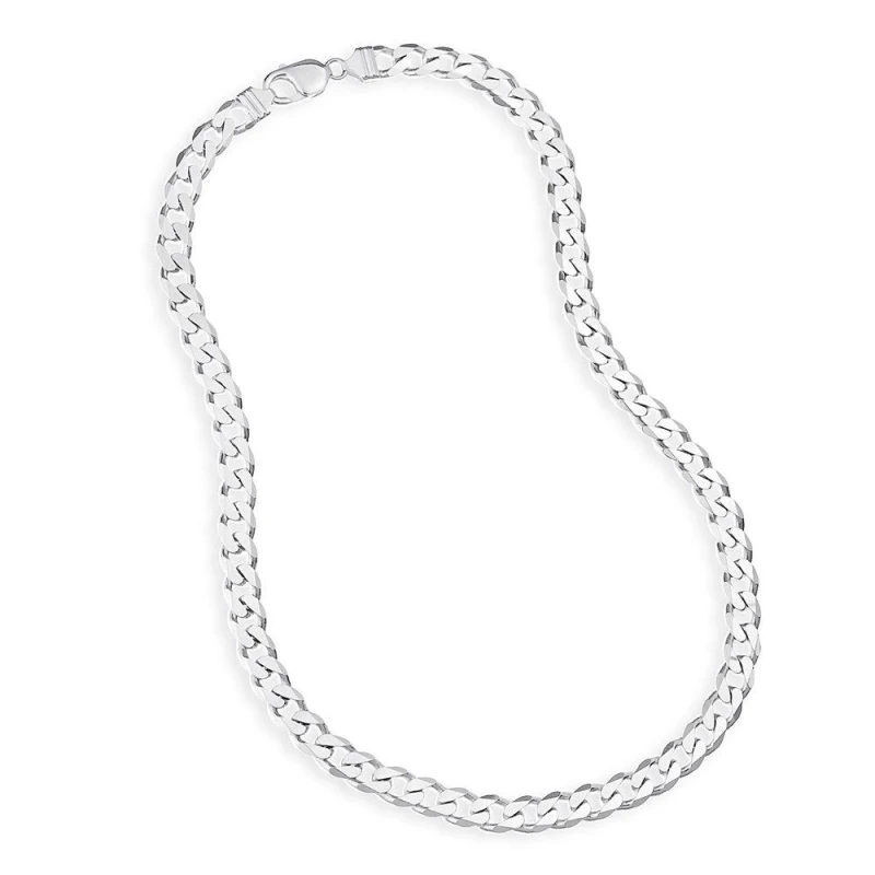 Image of Be You Sterling Silver Dia Solid Chain Necklace Silver male One Size