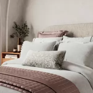 Image of Bedeck of Belfast Avita Geo Scallop Super Kingsize Duvet Cover, White