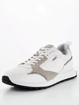 Image of Hugo Boss Icelin Stitch Runner Trainers White/Grey Size 10 Men
