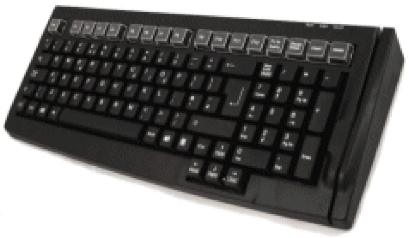 Image of Accuratus S100BUSB; full size Black USB keyboard with integrated 3 tra