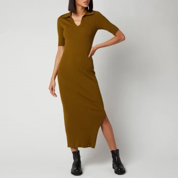 Image of Ted Baker Womens Pileepa Polo Midi Dress - Khaki - UK 8