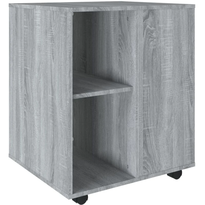 Image of Vidaxl Rolling Cabinet Grey Sonoma 60X53X72cm Engineered Wood, Grey 815970