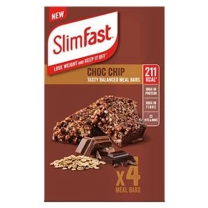 Image of SlimFast Chocolate Chip Replacement Meal Bar 4 Pack