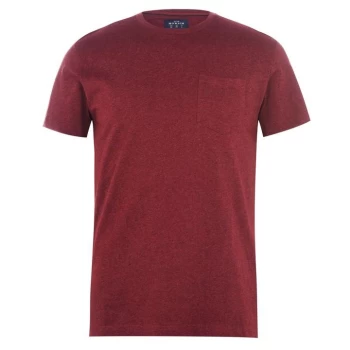 Image of Howick Crew Neck T-Shirt - Burgundy Marl