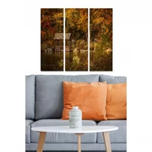 Image of MDF27237 Multicolor Decorative MDF Painting (3 Pieces)