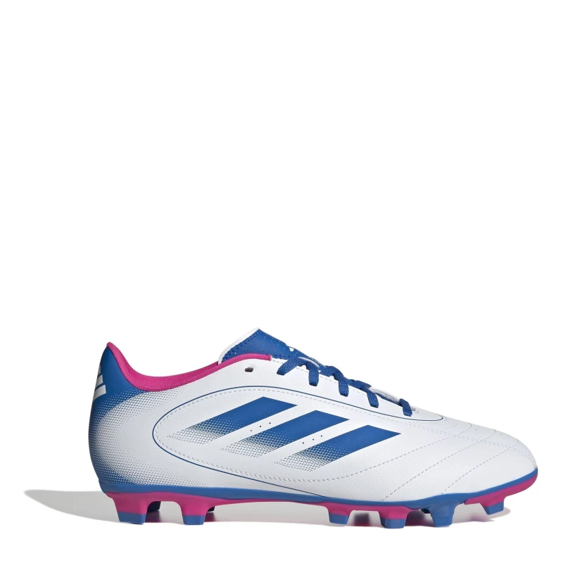 Image of adidas Goletto Adults Firm Ground Football Boots White/Blue/Pink male 6 (39.3)