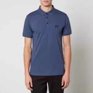 Image of BOSS Orange Passenger Logo-Appliqued Cotton-Blend Pique Polo Shirt - XXL