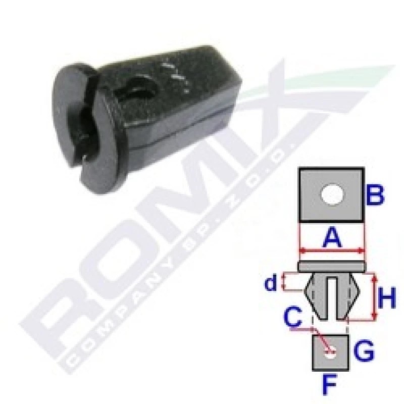 Image of ROMIX 15506 Clip, trim-/protection strip Clip,trim-/protection strip (3881)