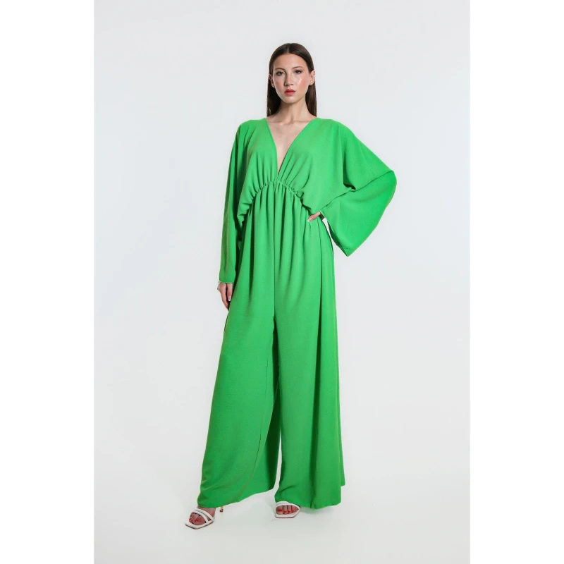 Image of Be You Wide Leg Jumpsuit - Green Green 12