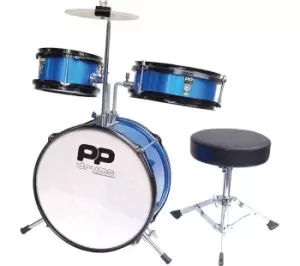 Image of PP DRUMS PP101BL 3 Piece Junior Drum Kit - Blue
