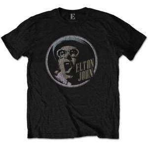 Image of Elton John - Circle Mens Medium T-Shirt - Black