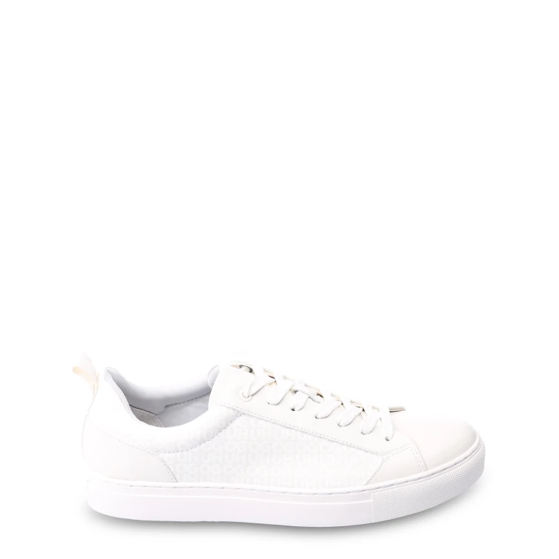 Image of Hugo Morrie Tonal Monogram Trainers White male UK 7