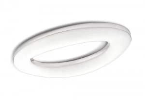 Image of Flush Ceiling 40W LED 3000K, 3200lm, Polished Chrome, Frosted Acrylic
