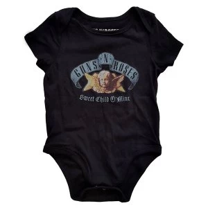 Image of Guns N' Roses - Sweet Child O' Mine Kids Baby Grow - Black