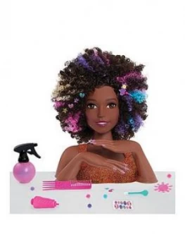 Image of Barbie Sparkle Deluxe Styling Head - Afro Hair