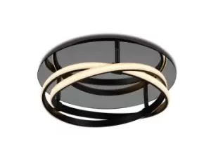 Image of Infinity Flush 30W LED 2800K, 2500lm, Dimmable, Brown Oxide, White Acrylic