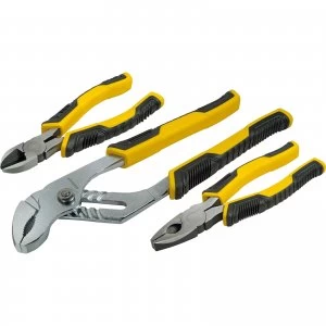Image of Stanley 3 Piece Control Grip Plier Set