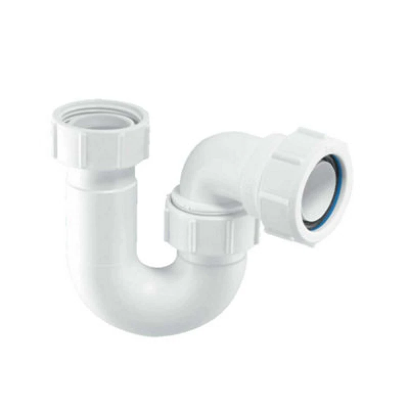 Image of McAlpine BT4 50mm Water Seal Tubular Swivel 'P' Trap with 1.25" Multifit Outlet White