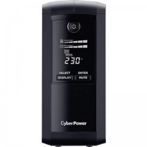 Image of CyberPower VP1000 Value Pro Tower UPS with LCD 1000VA/550W