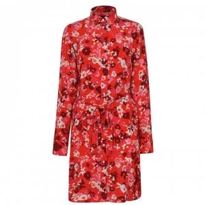 Image of Gant Gant Bouquet Shirt Dress - 667 LAVA RED