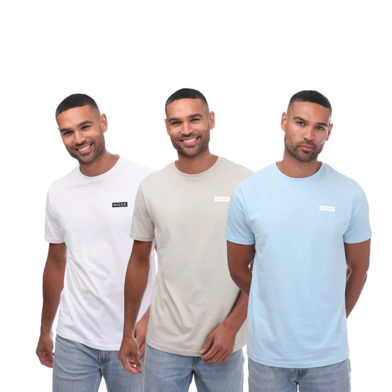 Image of Nicce Asuka 3 Pack T-Shirts - Multi Multi XS