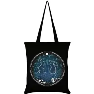 Image of Moonlit Tryst Tote Bag (One Size) (Black/White/Navy) - Grindstore