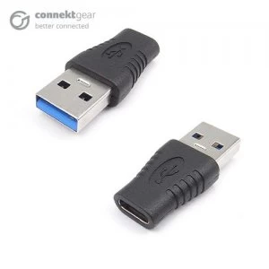 Image of CONNEkT Gear USB 3 Adapter A Male to Type C Female - with OTG Function
