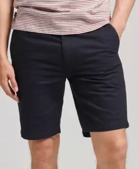 Image of Superdry Mens Vintage Officer Chino Shorts Navy / Indigo - Size: 30