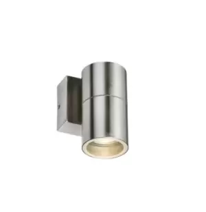 Image of KnightsBridge 230V IP54 GU10 Fixed Single Wall Light - Brushed Chrome