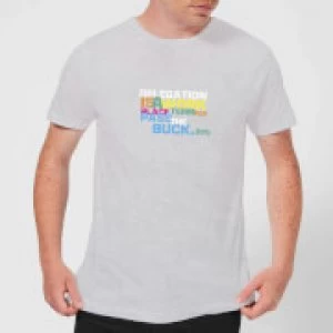 Image of Plain Lazy Delegation Mens T-Shirt - Grey - S